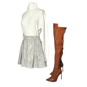 Luzabelle Cotton Wool Blend Turtleneck Sweater Size TU (fits small or medium)